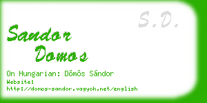 sandor domos business card